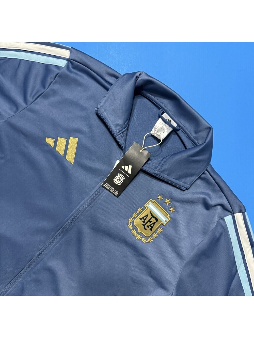 Adidas Argentina Soccer National Team DNA‎ Track Jacket JZ6289 Men’s Small New